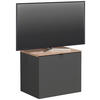TV-ELEMENT Graphitfarben, Eiche Artisan  60/62/44 cm  - Schwarz/Graphitfarben, MODERN, Holzwerkstoff/Metall (60/62/44cm) - Hom`in