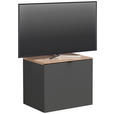 TV-ELEMENT Graphitfarben, Eiche Artisan  60/62/44 cm  - Schwarz/Graphitfarben, MODERN, Holzwerkstoff/Metall (60/62/44cm) - Hom`in