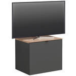 TV-ELEMENT Graphitfarben, Eiche Artisan  60/62/44 cm  - Schwarz/Graphitfarben, MODERN, Holzwerkstoff/Metall (60/62/44cm) - Hom`in