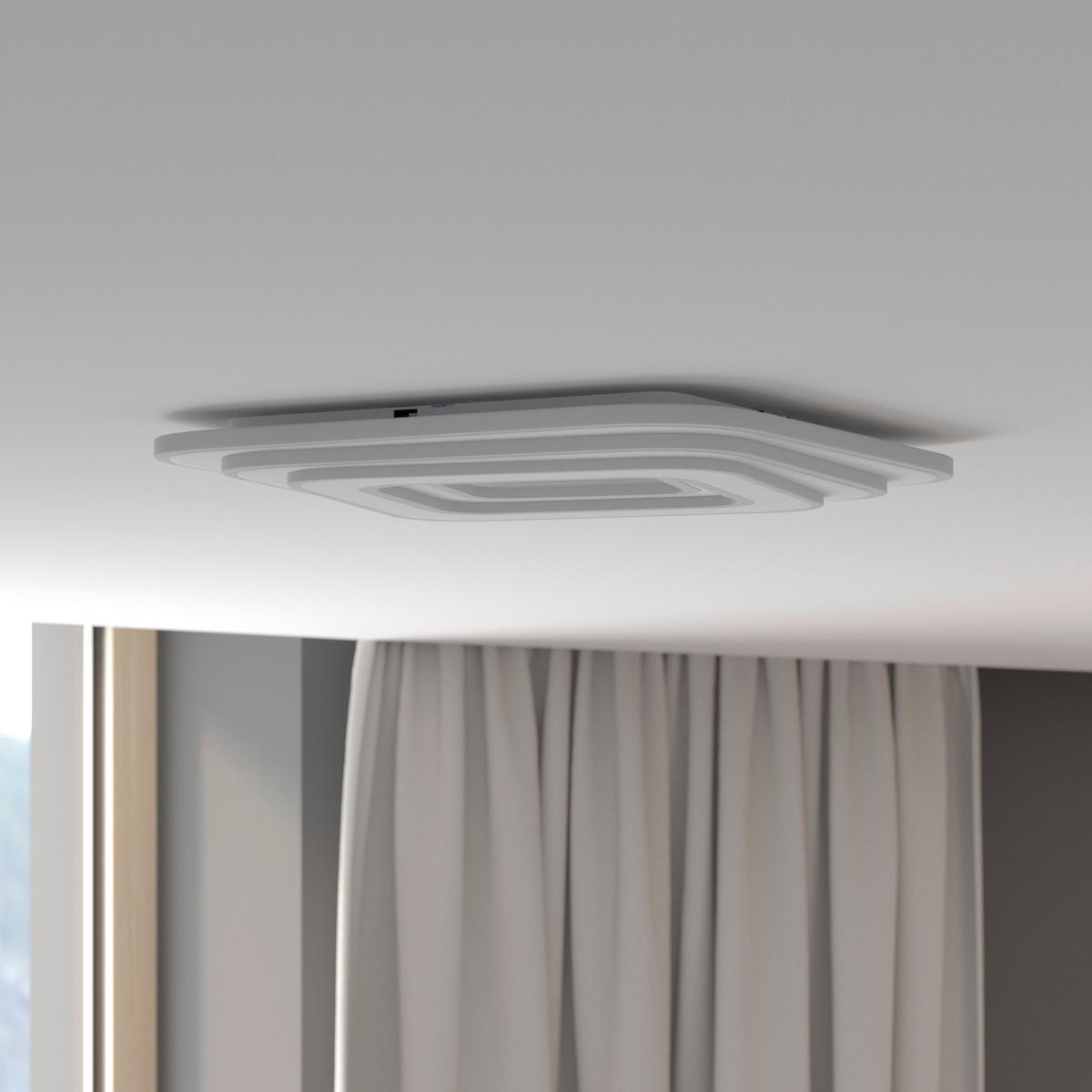 LED-DECKENLEUCHTE 53/53/5,5 cm   - Weiß, Design, Kunststoff/Metall (53/53/5,5cm) - Novel