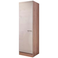 GESCHIRRSCHRANK 50/200/57 cm  in Kaschmir  - Kaschmir/Edelstahlfarben, MODERN, Holzwerkstoff/Metall (50/200/57cm) - FlexWell