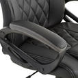 GAMINGSTUHL Schwarz Kunststoff, Textil   - Schwarz/Weiß, Basics, Kunststoff/Textil (63/113-122/70cm) - Xora