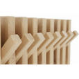 HAKENLEISTE  in Eiche massiv Eichefarben  - Eichefarben, Natur, Holz (38/17/5,1cm) - Linea Natura