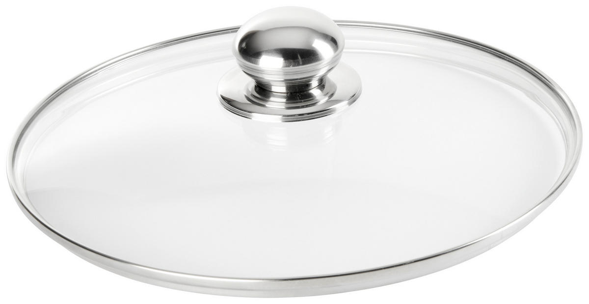 POKLOPAC ZA ŠERPU  24 cm   - prozirna/boja nerđajućeg čelika, Osnovno, staklo/metal (24cm) - Homeware Profession.