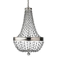 KRONLEUCHTER 53.6/94.5 cm    - Nickelfarben, Konventionell, Glas/Metall (53.6/94.5cm) - Elstead Lighting