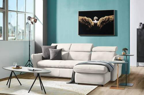 ECKSOFA in Mikrofaser Beige  240/172 cm  - Beige/Schwarz, Design, Kunststoff/Textil (240/172cm) - Stylife