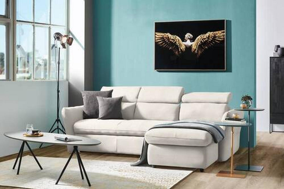 ECKSOFA in Mikrofaser Beige  240/172 cm  - Beige/Schwarz, Design, Kunststoff/Textil (240/172cm) - Stylife