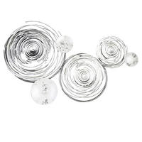METALLBILD Abstraktes  - Silberfarben, Basics, Metall (94/56/6cm)