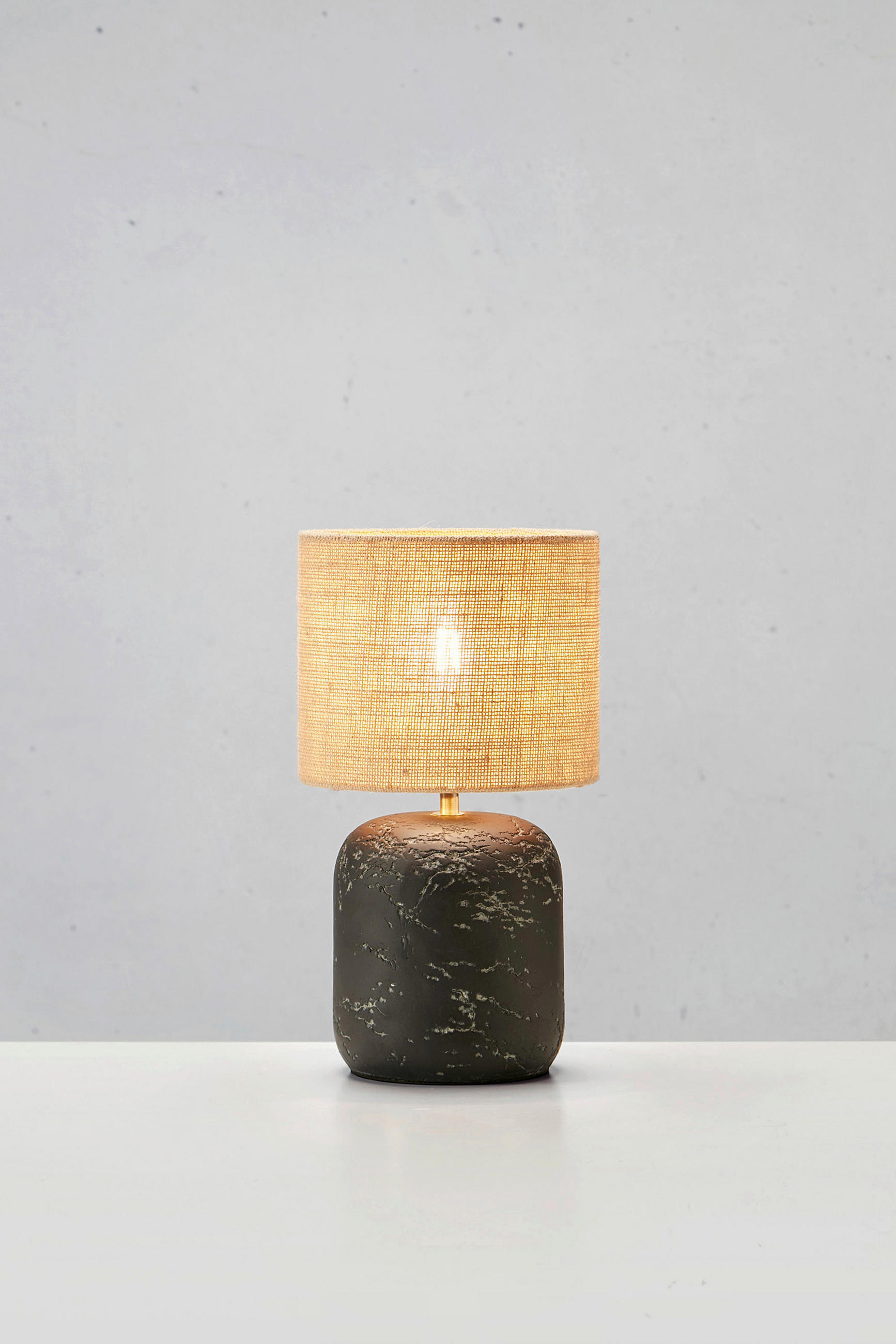 TISCHLEUCHTE 25/45 cm   - Schwarz, Basics, Naturmaterialien/Kunststoff (25/45cm) - Markslöjd