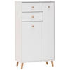 HIGHBOARD , 60,2/113,4/33,05 cm, 2 Schublade(n)  - Weiß, Design, Holz/Holzwerkstoff (60,2/113,4/33,05cm) - MID.YOU