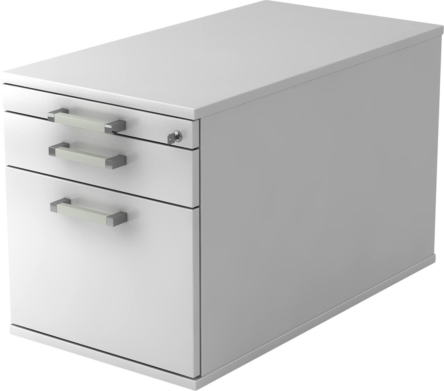 ROLLCONTAINER 42,8/51,2/80 cm  - Chromfarben/Weiß, KONVENTIONELL, Holzwerkstoff/Kunststoff (42,8/51,2/80cm) - Venda
