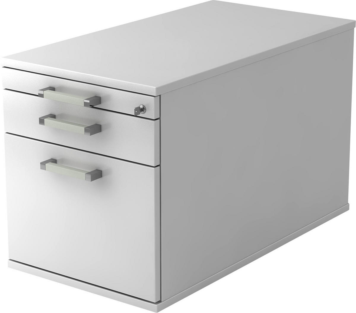 ROLLCONTAINER 42,8/51,2/80 cm  - Chromfarben/Weiß, KONVENTIONELL, Holzwerkstoff/Kunststoff (42,8/51,2/80cm) - Venda