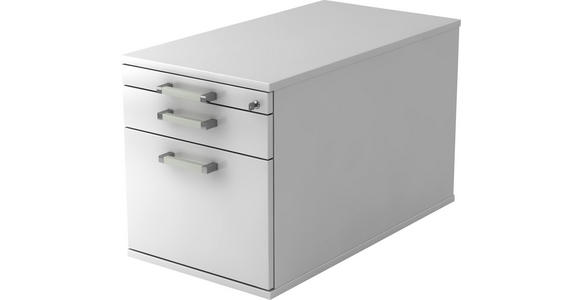 ROLLCONTAINER 42,8/51,2/80 cm - Chromfarben/Weiß, KONVENTIONELL, Holzwerkstoff/Kunststoff (42,8/51,2/80cm) - Venda