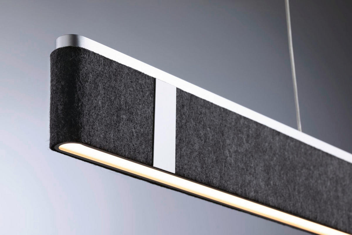 LED-PENDELLEUCHTE Jagun 100/8,5/3,5 cm   - Anthrazit, Basics, Kunststoff/Textil (100/8,5/3,5cm) - Paulmann