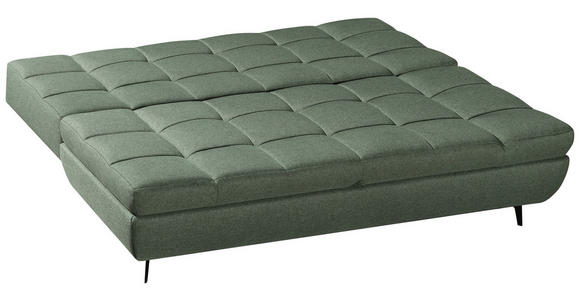 SCHLAFSOFA  in Flachgewebe Grün  - Schwarz/Grün, Design, Textil/Metall (210/92/107cm) - Novel