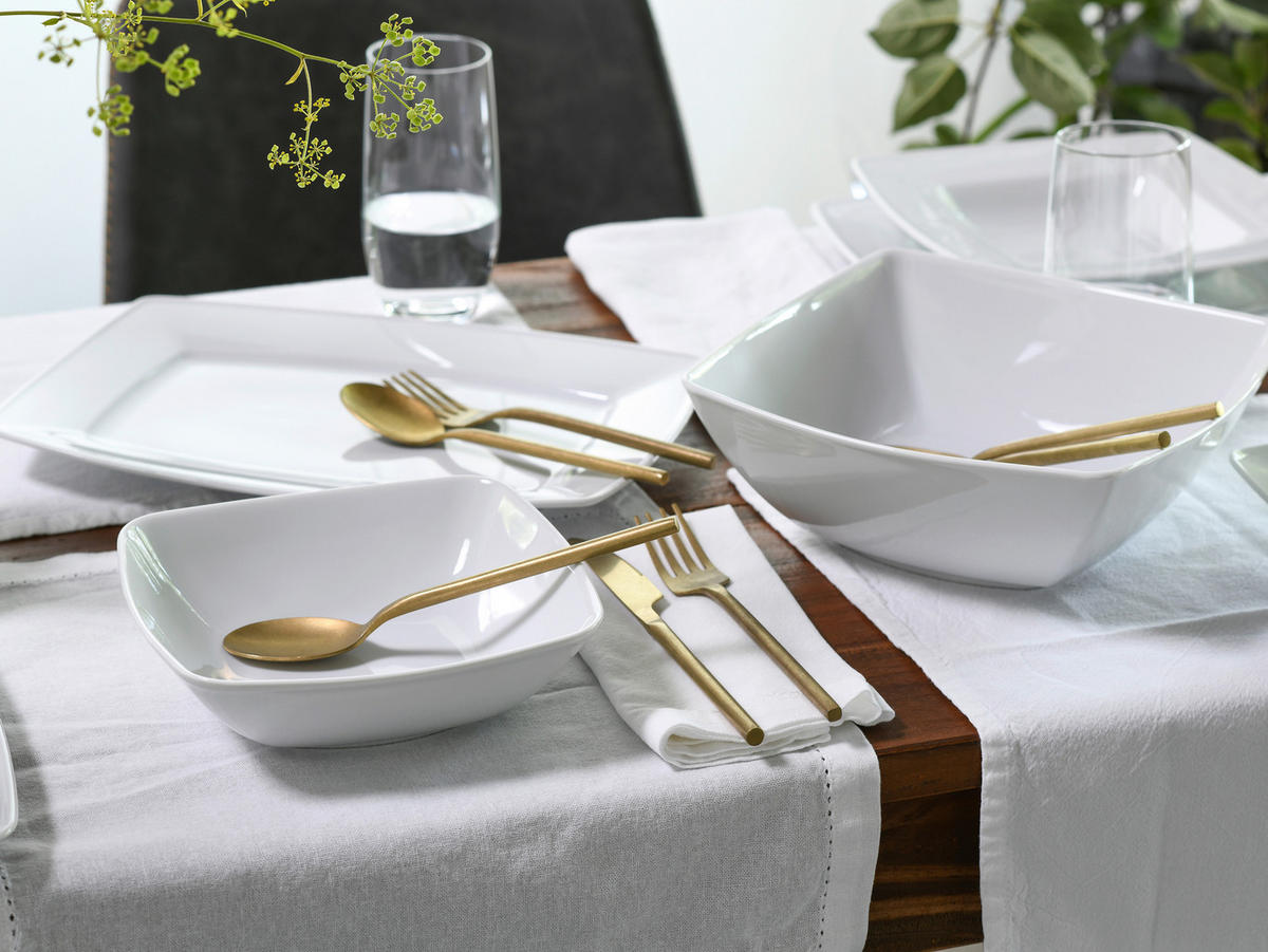 SET SERVERINGSSKÅLAR 3 delar Victoria weiss   - vit, Basics, keramik - Creatable