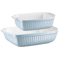 AUFLAUFFORMENSET  2-teilig  - Hellblau, Basics, Keramik (33/8/24cm) - Mäser