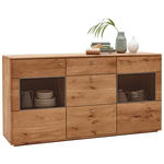 SIDEBOARD Denver Denver Eichefarben  175/90/45 cm  - Champagner/Eichefarben, KONVENTIONELL, Glas/Holz (175/90/45cm) - Linea Natura