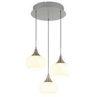 HÄNGELEUCHTE Lui 37/150 cm   - Opal/Schwarz, Design, Glas/Kunststoff (37/150cm) - Globo