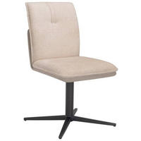 STOL, kovina, tekstil bež  - črna/bež, Design, kovina/tekstil (47/85/61cm) - Novel
