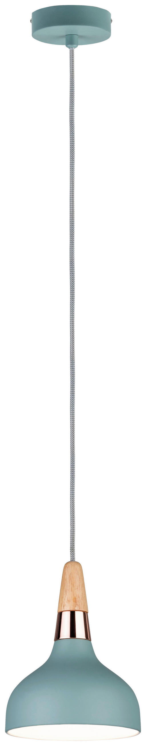 HÄNGELEUCHTE JUNA 16/172,5 cm  - Mintgrün/Kupferfarben, Design, Holz/Metall (16/172,5cm) - Paulmann