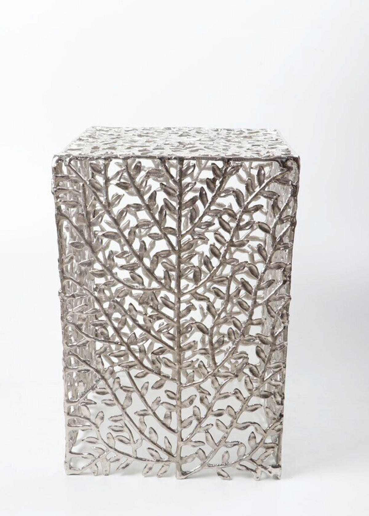 TABURET, kov, 33/49/33 cm - barvy niklu, Design, kov (33/49/33cm) - Ambia Home