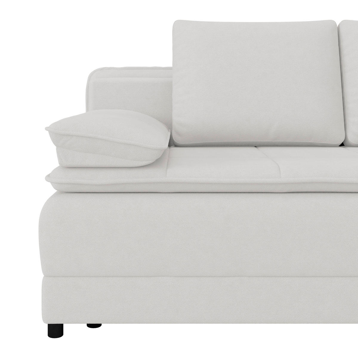 SCHLAFSOFA in Webstoff Weiss  - Weiss/Schwarz, Modern, Kunststoff/Textil (202/73-92/105cm) - MID.YOU