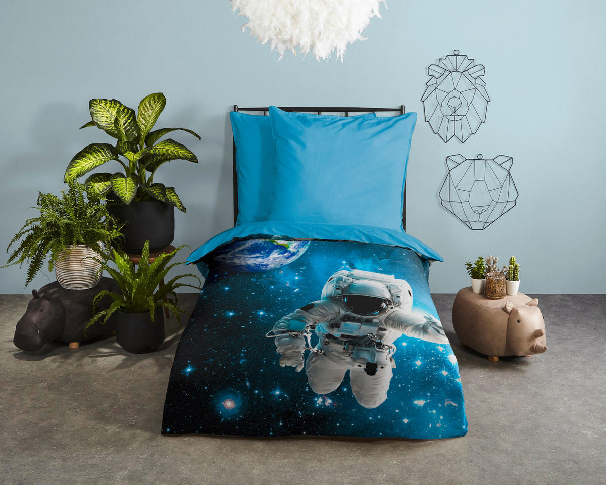 KINDERBETTWÄSCHE 140/200 cm  - Blau, Trend, Textil (140/200cm)