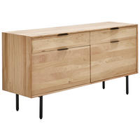 SIDEBOARD  in 140/70/40 cm  - Schwarz/Naturfarben, LIFESTYLE, Holz/Kunststoff (140/70/40cm) - Livetastic