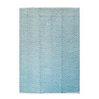 FLACHWEBETEPPICH 80/150 cm Türkis  - Türkis, KONVENTIONELL, Textil (80/150cm)