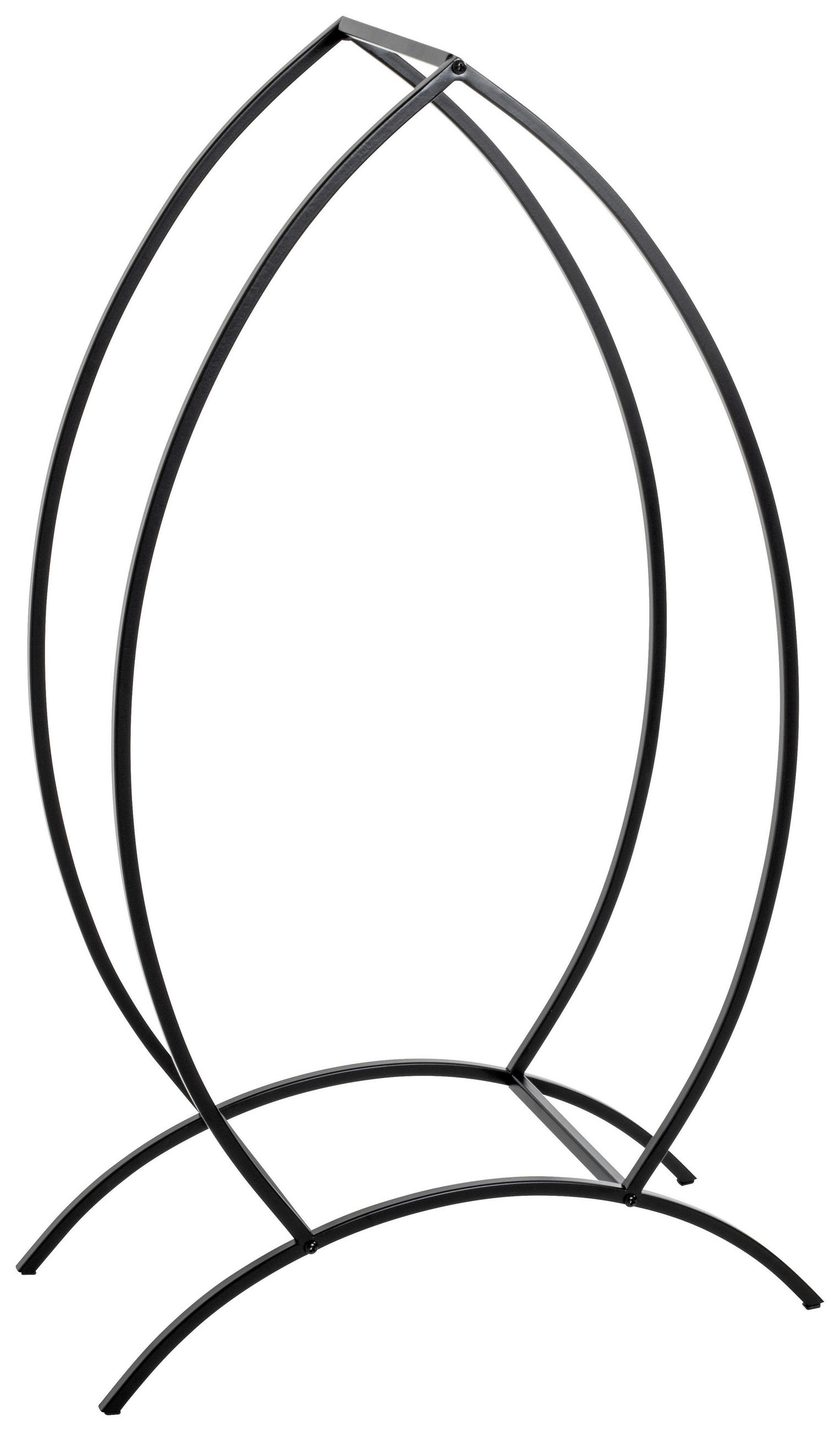 KAMINHOLZREGAL 47/80/20 cm  Metall  - Schwarz, Basics, Metall (47/80/20cm)