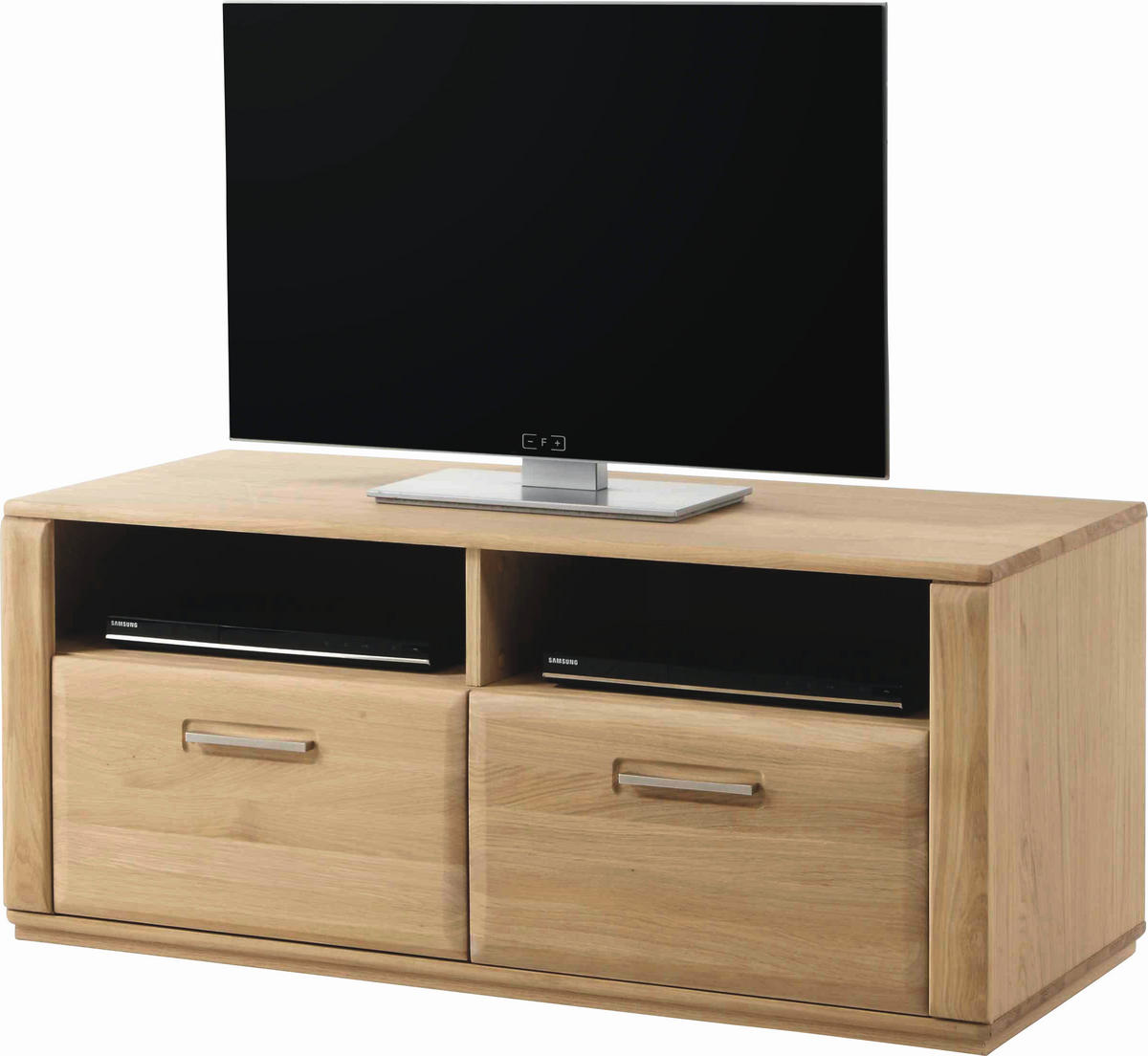 SKRINKA POD TV, jadrový buk, farba buka, 154/54/51 cm - farba buka/farba ušľachtilej ocele, Design, kov/drevo (154/54/51cm) - Livetastic