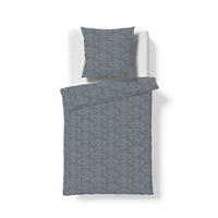 BETTWÄSCHESET 3-teilig Black Royal - Mako Brokat Damast Bettwäsche Damast 200/210 cm  - Blau, Basics, Textil (200/210cm) - Fleuresse