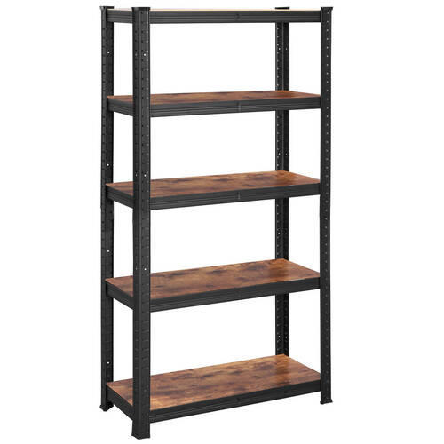 SCHWERLASTREGAL  - Schwarz/Braun, Basics, Holzwerkstoff/Metall (30/150/75cm) - Boxxx