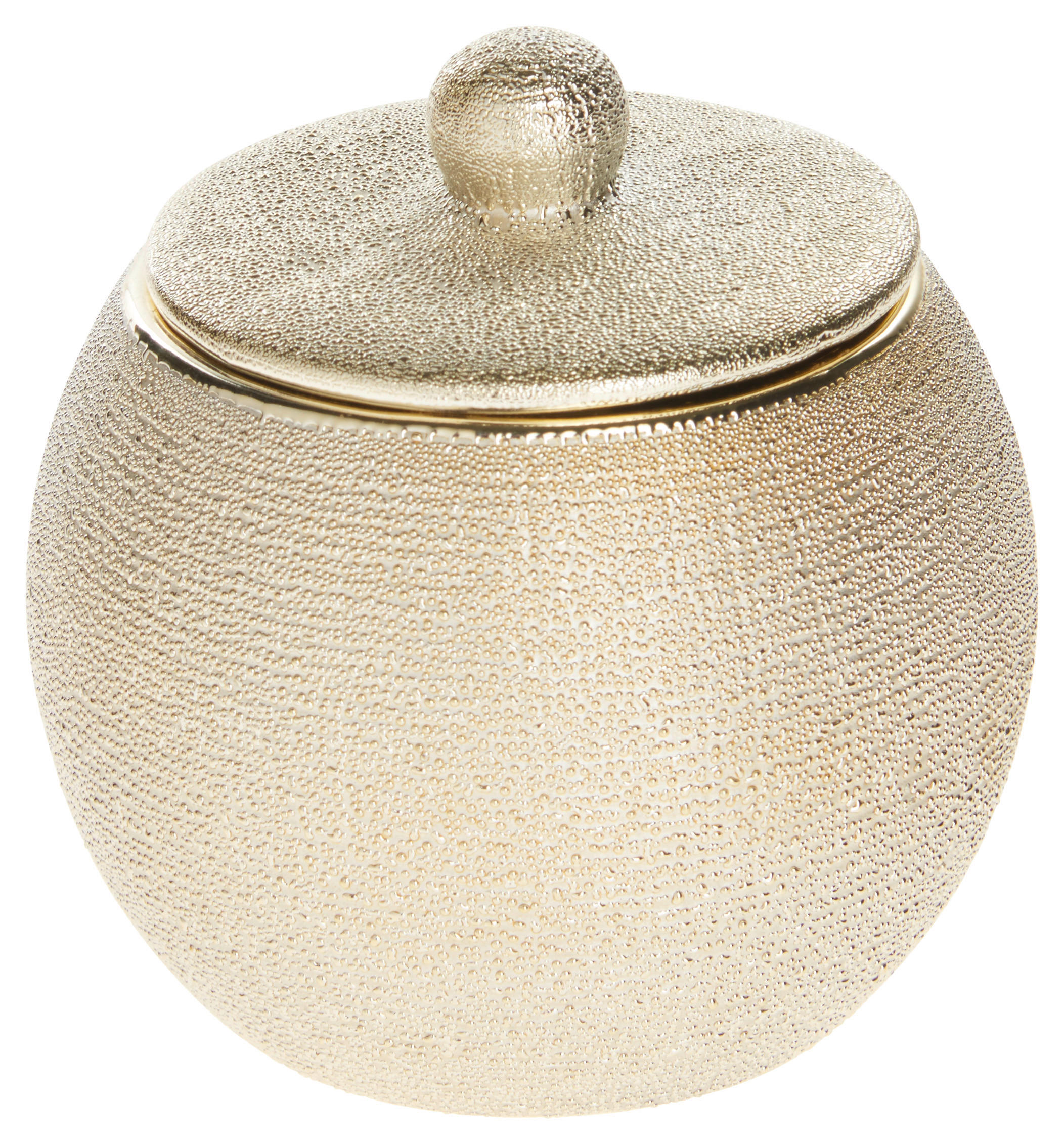 KOZMETIKAI TÉGELY kerámia  - arany, Basics, kerámia (9,3/9,7/9,3cm) - Sadena