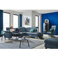 ECKSOFA in Echtleder Blau  - Blau/Schwarz, Design, Leder/Metall (285/239cm) - Cantus