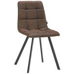 STUHL  in Stahl Mikrofaser Metall, Textil  - Schwarz/Braun, Design, Textil/Metall (46/88/54cm) - Carryhome