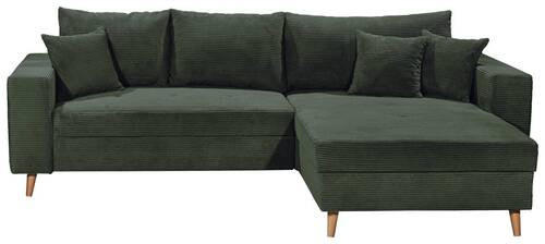 Freisteller von Livetastic ECKSOFA Dunkelgrün Cord.