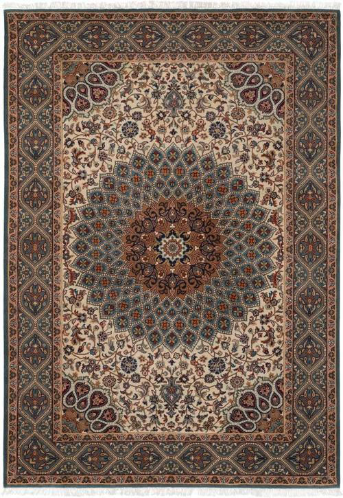 ORIENTTEPPICH 140/200 cm Esfahan Blau, Creme  - Blau/Creme, LIFESTYLE, Textil (140/200cm) - Cazaris