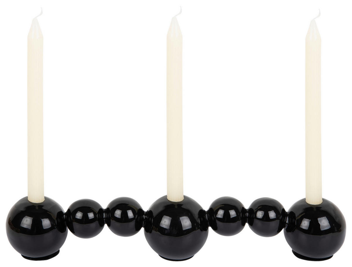 KERZENHALTER - Schwarz, Basics, Metall (41/7/7cm) - Present Time