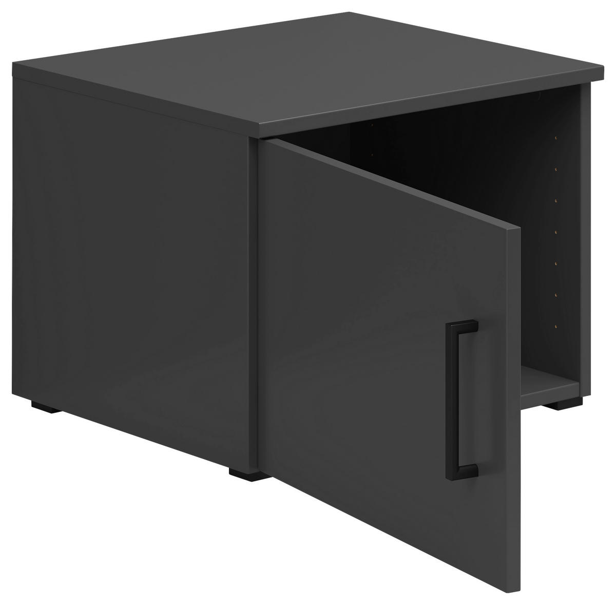 AUFSATZSCHRANK 45/35/40 cm   - Schwarz/Graphitfarben, Modern, Holzwerkstoff/Kunststoff (45/35/40cm) - Carryhome