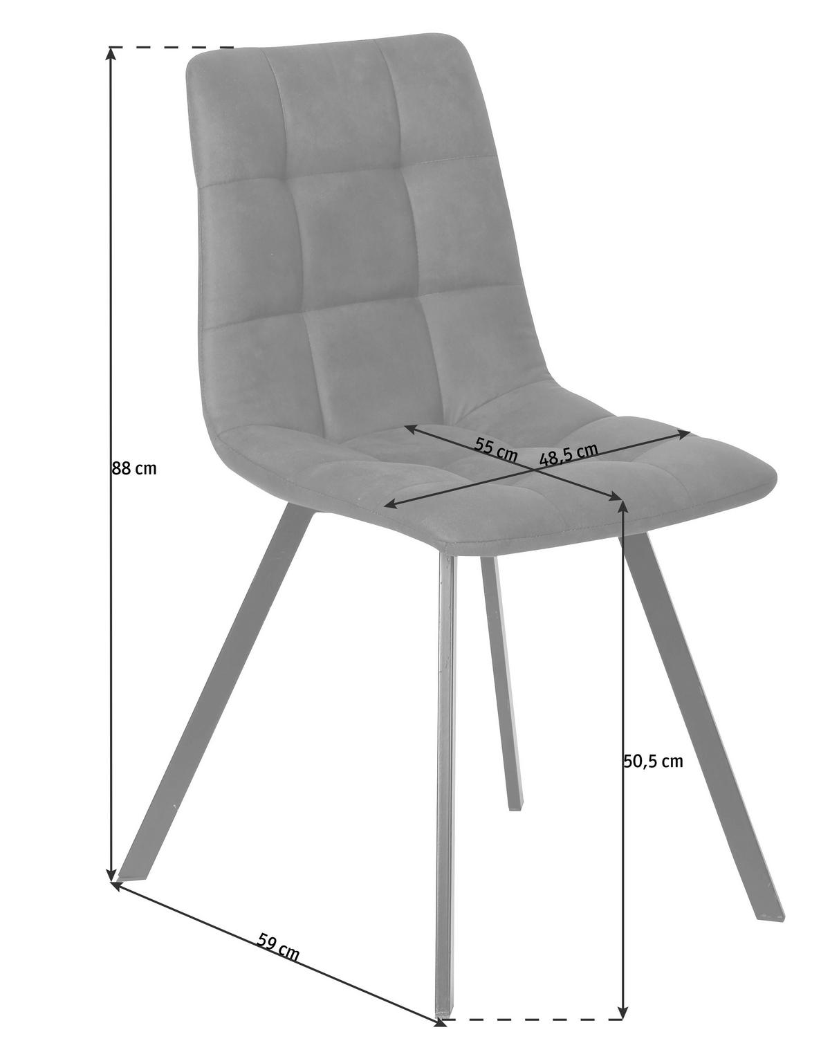 SCAUN in metal, textil maro, negru  - maro/negru, Design, metal/textil (46/88/54cm) - Carryhome