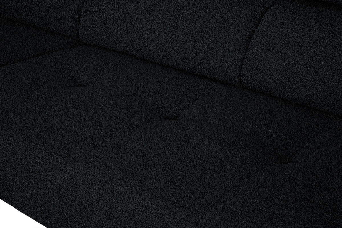 ECKSOFA in Chenille Anthrazit  205/280 cm  - Anthrazit/Schwarz, Design, Textil/Metall (205/280cm) - Xora