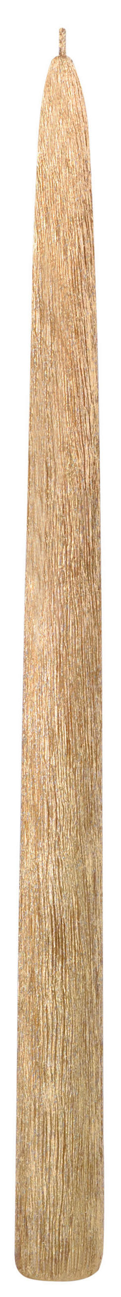 KÓNICKÁ SVÍČKA - barvy zlata, Basics, přírodní materiály (2/23/2cm)