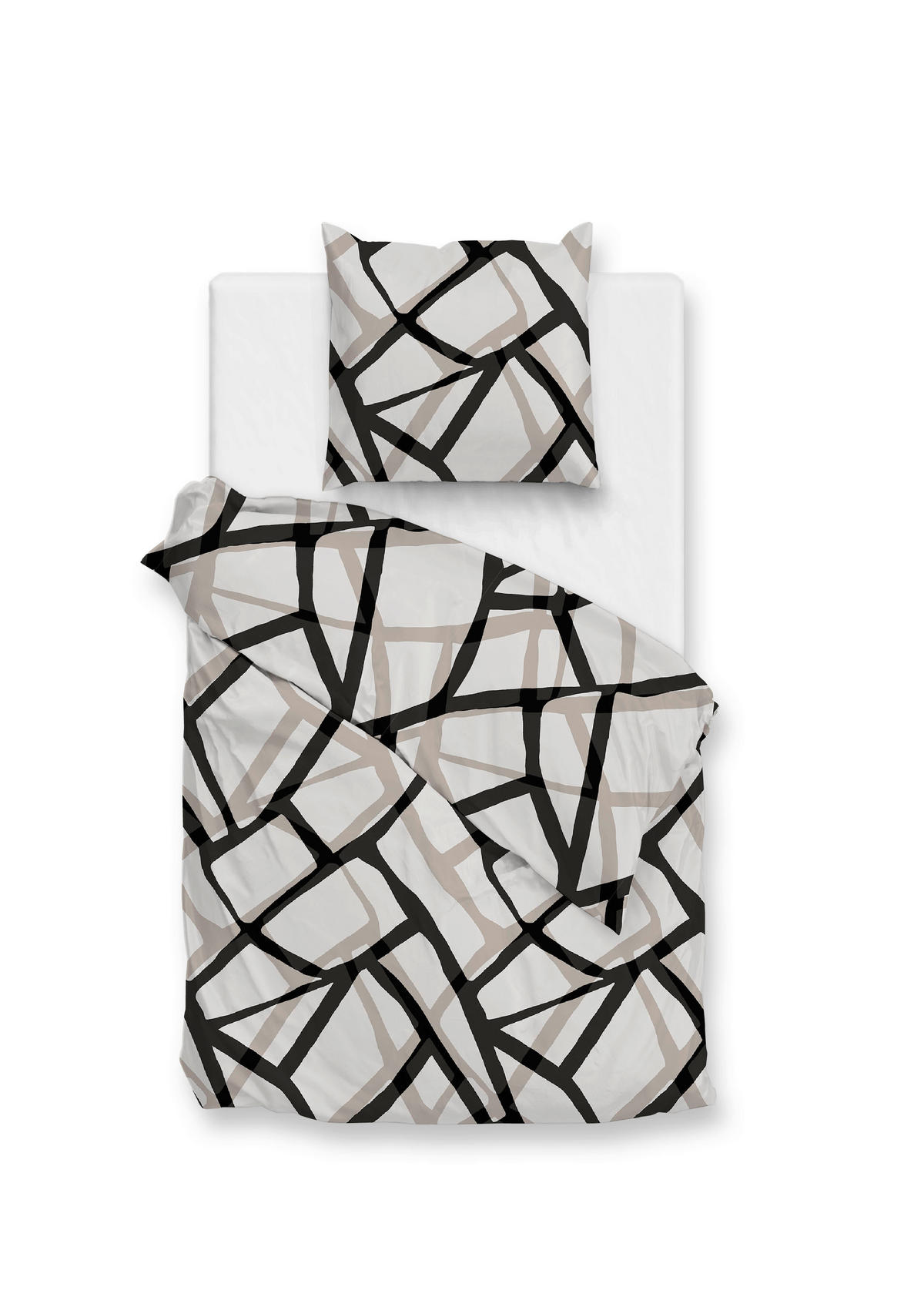 BETTWÄSCHE 2-teilig Serena Flanell 135/200 cm  - Grau, Basics, Textil (135/200cm)