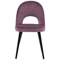 STOLICA  ružičasta       - ružičasta/crna, Moderno, drvo/tekstil (49/83/60cm)