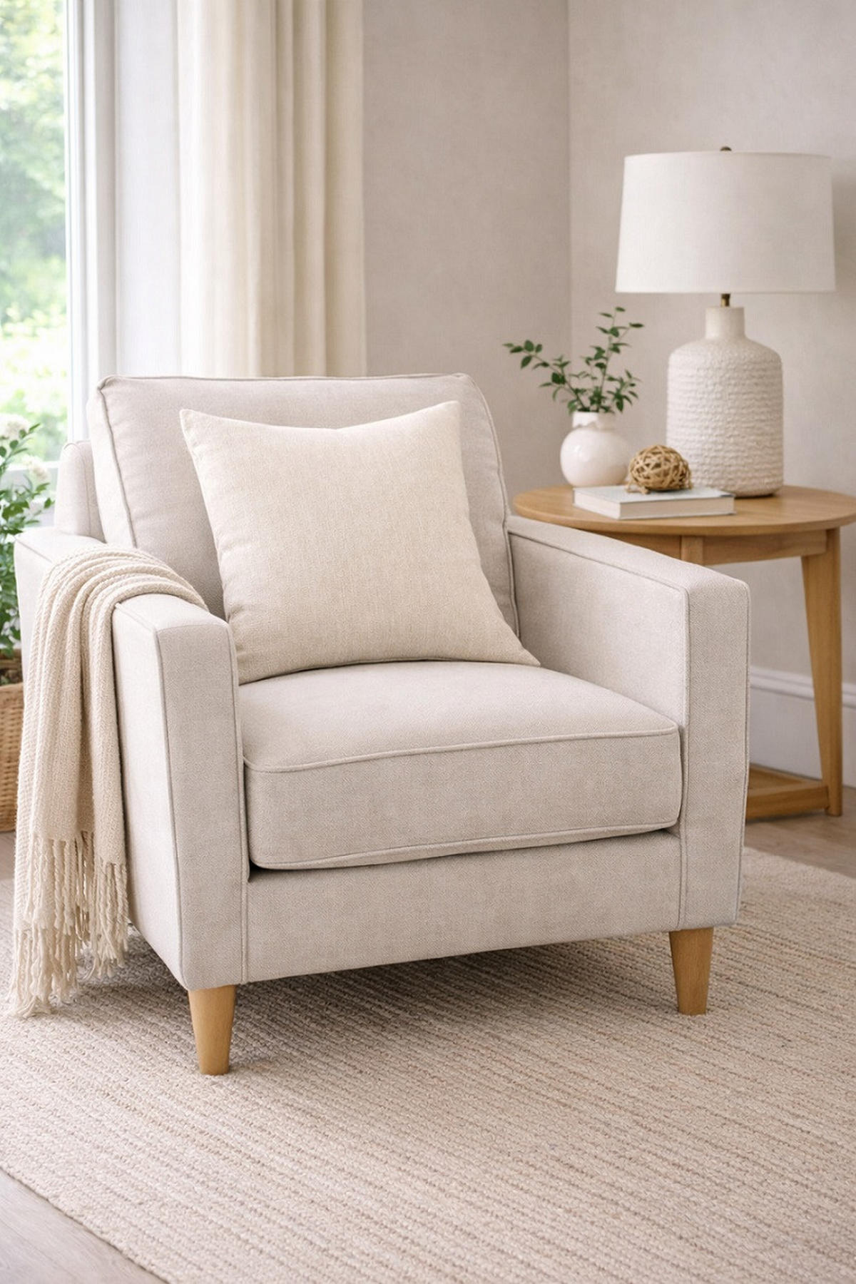 UKRASNI JASTUČIĆ   BERTA  - bijela, Basics, tekstil (45/45/10cm)