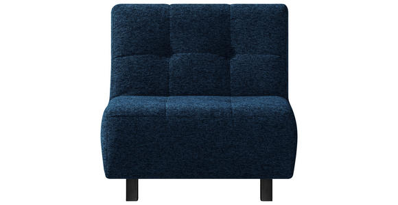 SCHLAFSESSEL Juice Flachgewebe Dunkelblau Fußauswahl, Stoffauswahl, Liegefunktion  - Schwarz/Dunkelblau, Design, Textil/Metall (85/92/102cm) - Novel