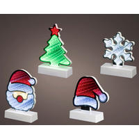 LED KARÁCSONYI FIGURA - többszínű, Basics, műanyag (5.5/14/20.5cm)