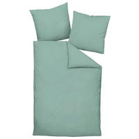 POSTEĽNÁ BIELIZEŇ, seersucker, zelená, tmavozelená, šalviovozelená, 140/200 cm - zelená/tmavozelená, Basics, textil (140/200cm) - Janine
